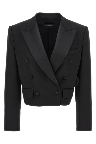 DOLCE & GABBANA DOLCE & GABBANA WOMEN 'TUXEDO' CROP BLAZER
