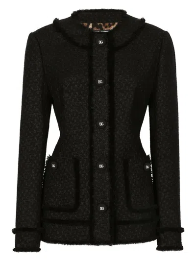 DOLCE & GABBANA WOMEN'S TWEED BLAZER
