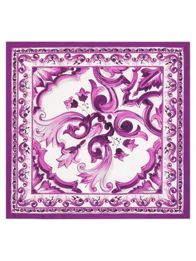DOLCE & GABBANA DOLCE & GABBANA WOMEN TWILL SCARF WITH PRINT