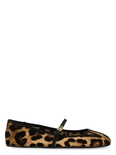 DOLCE & GABBANA WOMEN'S VELVET BALLERINA SANDAL