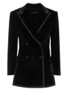 Dolce & Gabbana Velvet Blazer With Button Detailing And Longline Silhouette