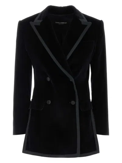 DOLCE & GABBANA WOMEN'S VELVET BLAZER