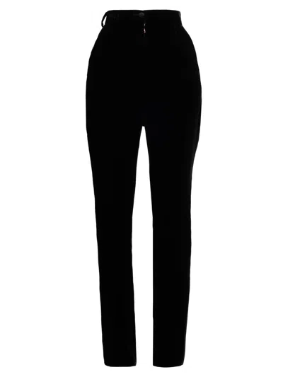 Dolce & Gabbana Women's Velvet Skinny Pants In Black
