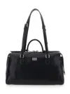 Dolce & Gabbana Calf Leather Shoulder Bag Vittoria Model In Black