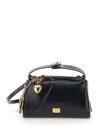 Dolce & Gabbana Vittoria Black Leather Handbag In Black