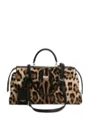 Dolce & Gabbana Animal Print Leather Vittoria Top Handle Bag In Animal Print
