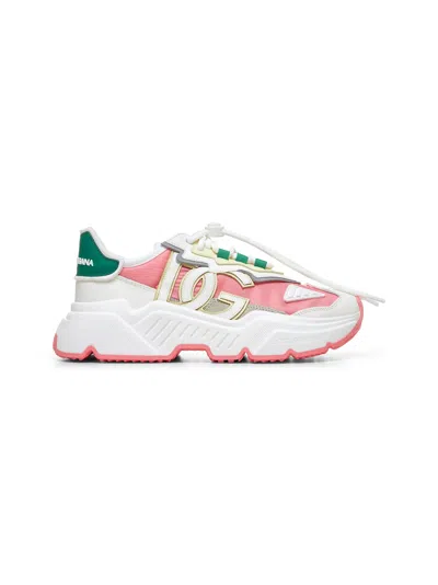 Dolce & Gabbana Women White Dg Patch Daymaster Sneakers