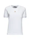 Dolce & Gabbana White T-shirt With Dg Logo On The Front Finished With Rhinestones In White