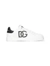 Dolce & Gabbana Women White Leather Portofino Light Sneakers In White
