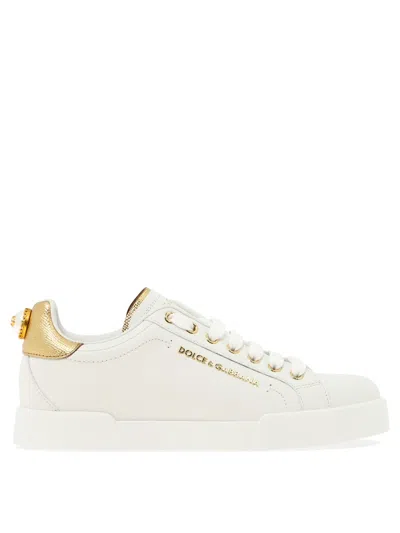 Dolce & Gabbana Women's White Leather Sneakers