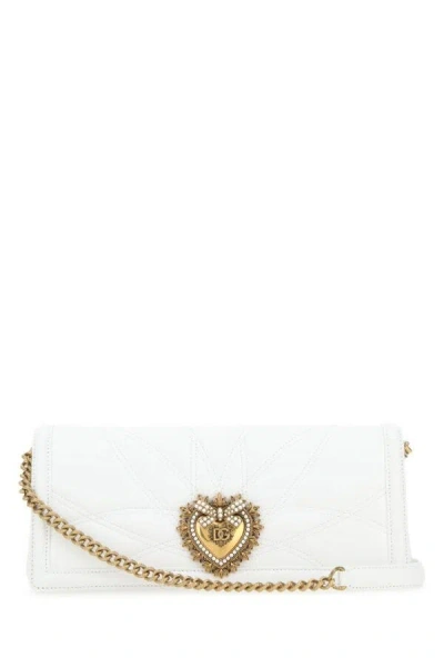 Dolce & Gabbana Women White Nappa Leather Devotion Shoulder Bag