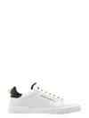 Dolce & Gabbana White Low Top Sneakers With Logo Lettering On The Tongue And Logo Detail On The Heel In Leather Woma