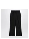 Dolce & Gabbana Wide Black Pinstriped Pants In Print