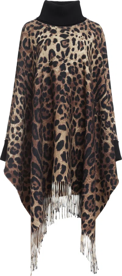 DOLCE & GABBANA WOMEN'S WOOL AND CASHMERE BLEND PONCHO