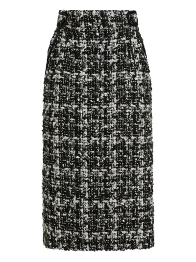 DOLCE & GABBANA DOLCE & GABBANA WOMEN WOOL BLEND MIDI SKIRT