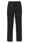 Dolce & Gabbana Wool Canvas Trousers Pants Black In Black
