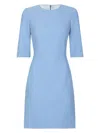 Dolce & Gabbana Light Blue Midi Fit And Flare Dress In Light Blue