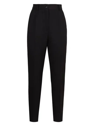 Dolce & Gabbana Women's Wool Gabardine Tuxedo Trousers