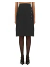 Dolce & Gabbana Wool Midi Skirt In Grey