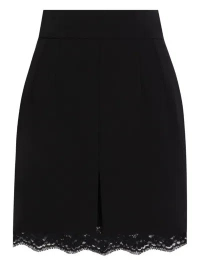 Dolce & Gabbana Women Wool Mini Skirt In Black