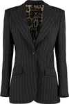 Dolce & Gabbana Gestreifter Blazer In Brown