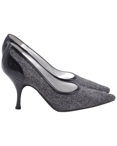 Dolce & Gabbana Women's Wool Printed Pump (authentic Pre-loved) In Black