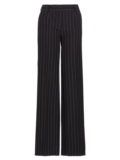 Dolce & Gabbana Women's Wool Stripe Pants In Rigato