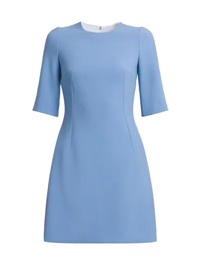 Dolce & Gabbana Women's Wool Tailored Minidress In Blue
