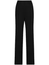 Dolce & Gabbana Pleated Wool-blend Wide-leg Pants In Black