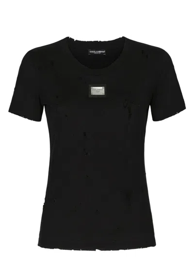 DOLCE & GABBANA WOMEN'S WORN EFFECT T-SHIRT