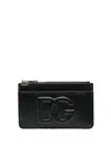 Dolce & Gabbana Black Leather Wallet With Embossed Logo