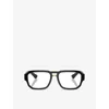 Dolce & Gabbana Womens Black Dg3389 Pilot-frame Acetate Optical Glasses In Black