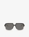 Dolce & Gabbana Dg4354 Square-frame Acetate Sunglasses In Black