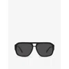Dolce & Gabbana Dg4403 Pilot-frame Acetate Sunglasses In Black