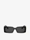 Dolce & Gabbana Dg4416 Rectangle-frame Acetate Sunglasses In Black
