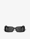Dolce & Gabbana Womens Black Dg4416 Rectangle-frame Acetate Sunglasses In Black