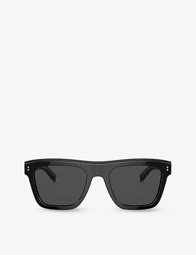 Dolce & Gabbana Dg4420 Square-frame Acetate Sunglasses In Black