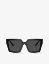 Dolce & Gabbana Embellished Square-frame Sunglasses In Black