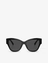Dolce & Gabbana Dg4449 Butterfly-frame Acetate Sunglasses In Black