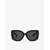 Dolce & Gabbana Womens Black Dg4495 Square-frame Acetate Sunglasses