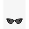 Dolce & Gabbana Womens Black Dg4497 Cat-eye Acetate Sunglasses