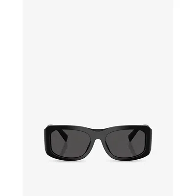 Dolce & Gabbana Womens Black Dg4503 Rectangular-frame Acetate Sunglasses