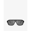 Dolce & Gabbana Womens Black Dg4507 Pilot-frame Acetate Sunglasses