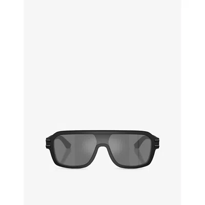 Dolce & Gabbana Womens Black Dg4507 Pilot-frame Acetate Sunglasses