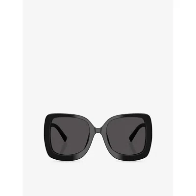 Dolce & Gabbana Womens Black Dg4513 Square-frame Acetate Sunglasses In Metallic