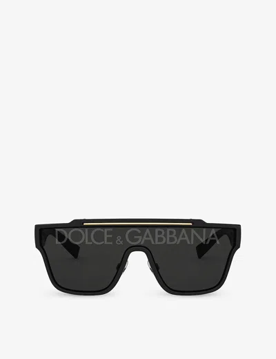 Dolce & Gabbana Dg6125 Square-frame Nylon Sunglasses In Black