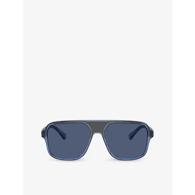 Dolce & Gabbana Dg6134 Square-frame Nylon Sunglasses In Black