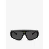 Dolce & Gabbana Dg6177 Rectangle-frame Nylon Sunglasses In Black