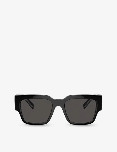 Dolce & Gabbana Dg6184 Square-frame Injected Sunglasses In Black