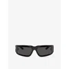 Dolce & Gabbana Womens Dg6198 Rectangle-frame Injected Sunglasses Black In Black